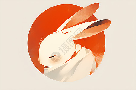 设计的兔子插画图片