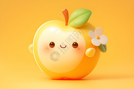 萌萌哒的苹果吉祥物图片