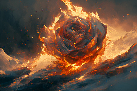 燃烧的美丽玫瑰图片