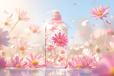 小雏菊洗发水背景图片