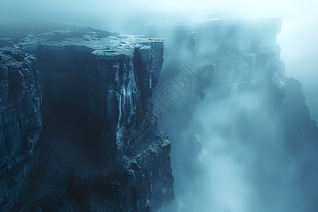 云海悬崖背景图片