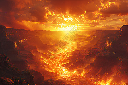 大峡谷的日出背景图片