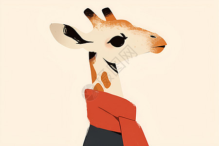 长颈鹿插画图片