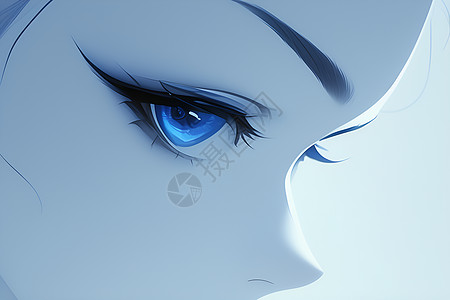 蓝眼的女子图片