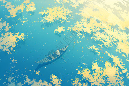 孤寂的小船背景图片
