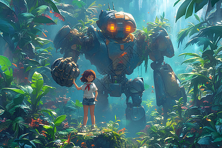 神奇少女与机器穿越丛林图片