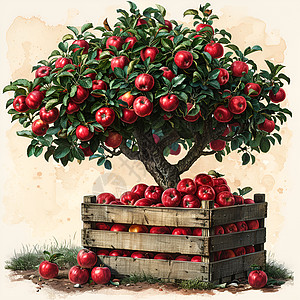 一个苹果树图片