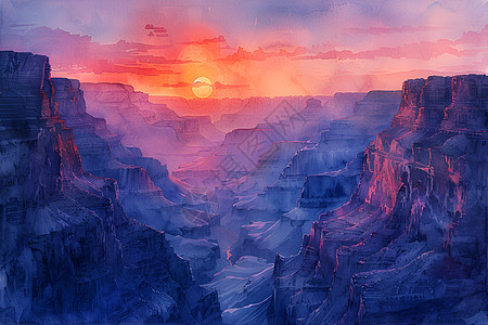 天门山日出火红苍穹背景图片
