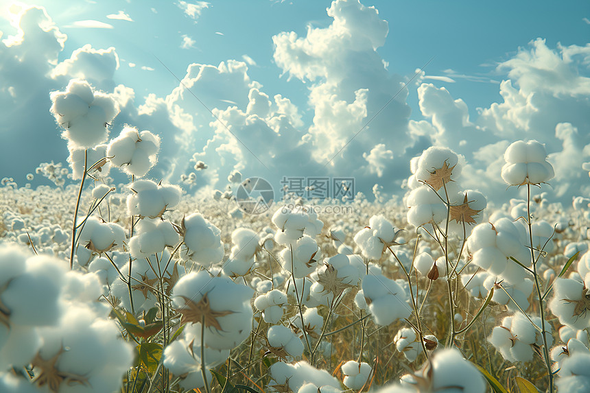 白花花的长绒棉图片