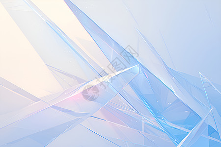 棱角抽象的几何玻璃设计图片