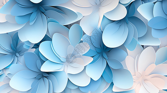 浅蓝色的花朵背景图片