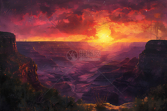 日出时分的大峡谷图片