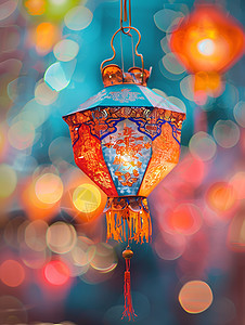 悬挂的中国灯笼背景图片