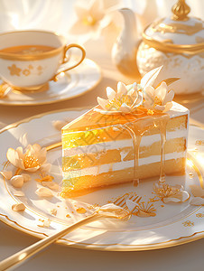 甜蜜的蜂蜜蛋糕图片