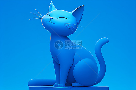 可爱的蓝色猫咪图片