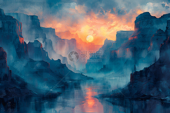日出大峡谷图片