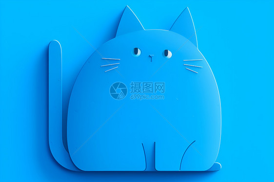 简约线条猫咪图片