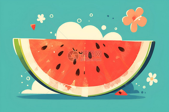 欢乐水果插画图片