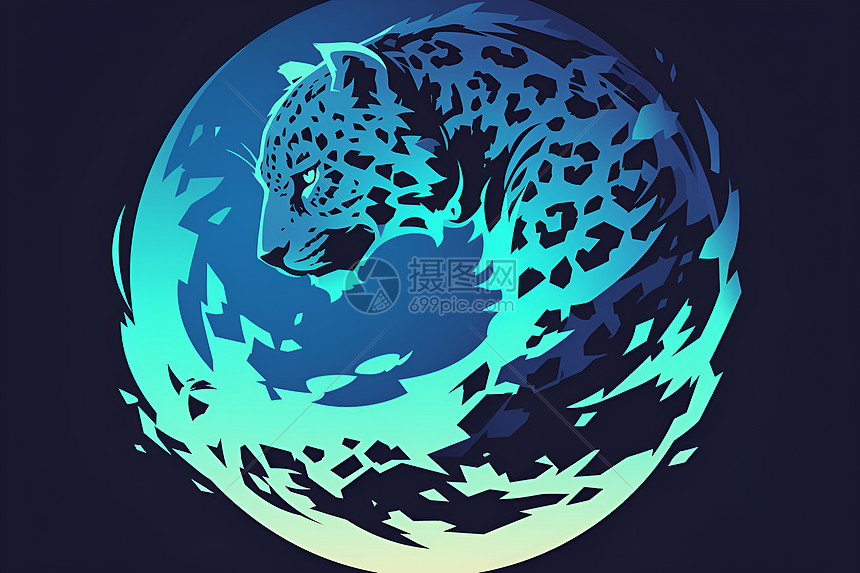 蓝豹世界插画图片下载-正版图片601138631-摄图网