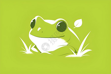 绿叶中的小青蛙图片