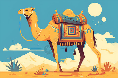 沙漠驼骆设计图片