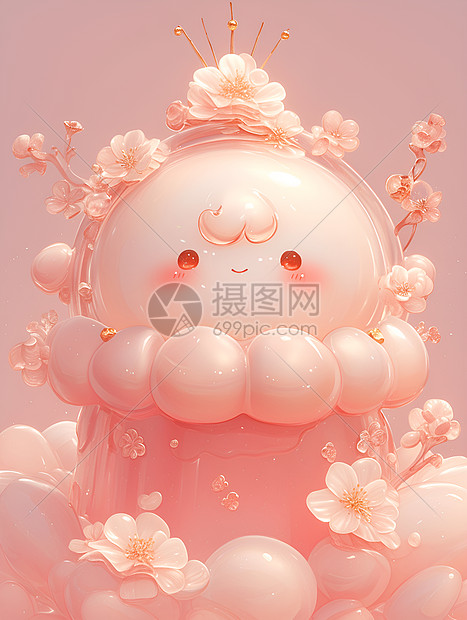 粉色蛋糕娃娃图片