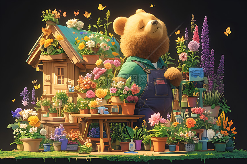 小熊的神奇花园图片