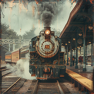怀旧火车图片