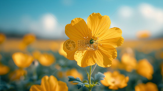 金黄油菜花图片