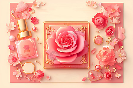 樱花与香水产品图片