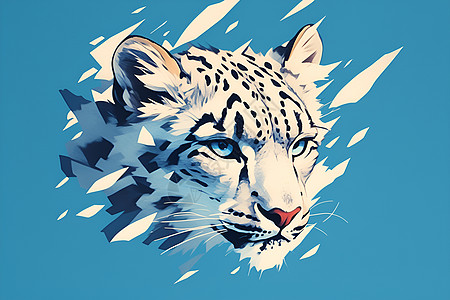 冰雪豹标志豹子标志高清图片