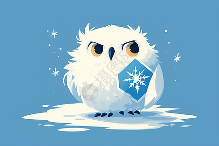 雪夜猫头鹰图片