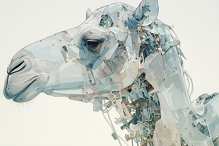 机器人骆驼头背景图片