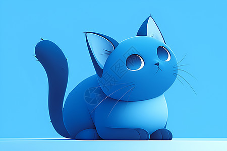 可爱的蓝色猫咪图片