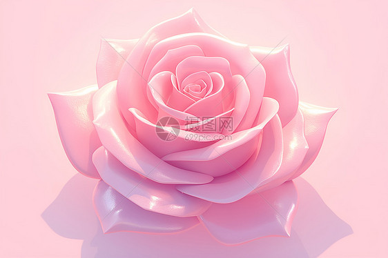 梦幻的粉色玫瑰花朵图片