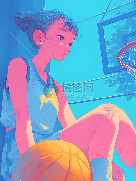 展示的篮球少女图片