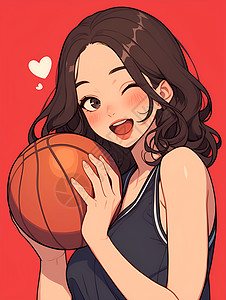 快乐的篮球少女图片