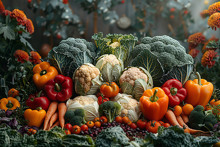 健康的蔬菜食材图片