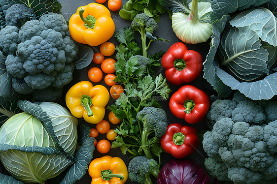 丰收的健康蔬菜图片