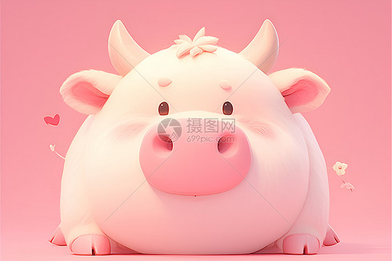 可爱的粉色小猪图片
