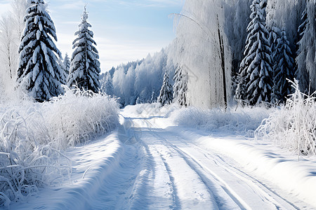 冬冬日雪景图片