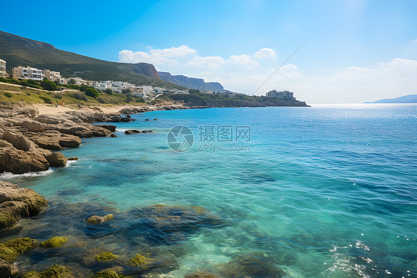 碧蓝海水图片