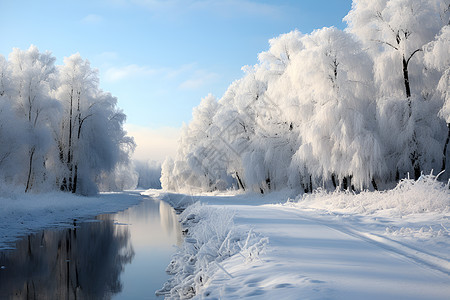 冰雪奇境背景图片