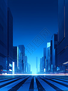 夜晚的城市大楼图片