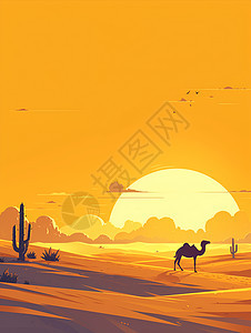 简约沙漠之美图片