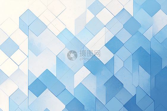几何艺术的蓝白背景图片