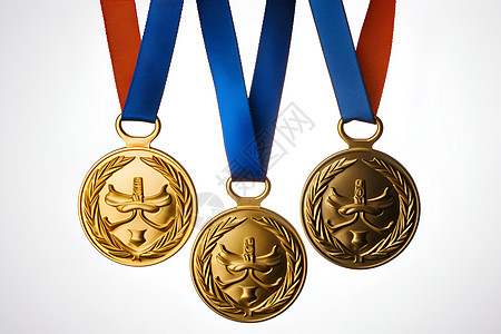 三枚金属奖牌图片