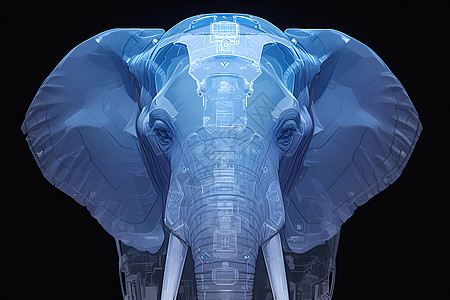 大象头部有极其复杂的机械结构图片