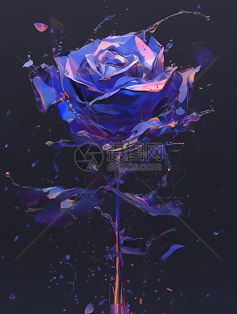幻境中的蓝玫瑰图片