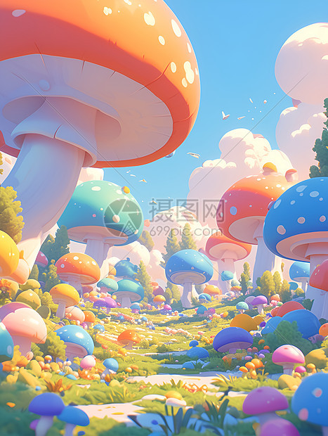 梦幻蘑菇园图片